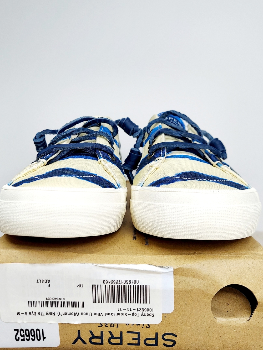 Sperry Tie Dye Canvas Sneakers Women's Size 6 NWT Preppy Y2K Retro Boat Shoes - Picture 7 of 11